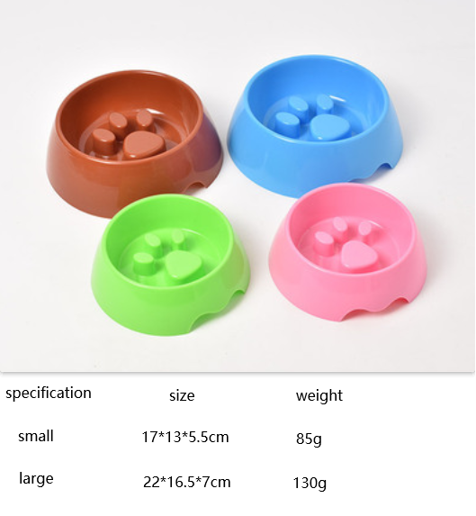Paw Print Slow Feeder Bowl