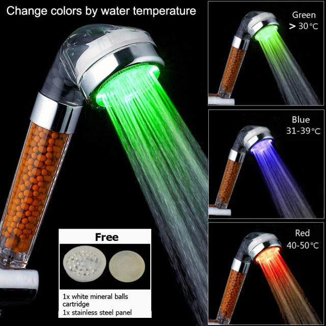 Temperature Sensor Shower Head