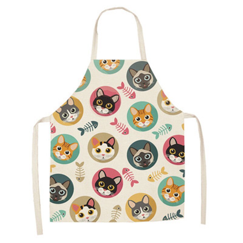 Cat Print Cooking Kitchen Apron