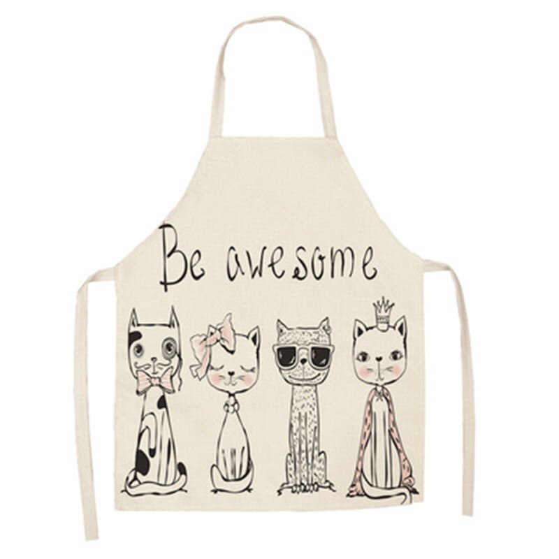 Cat Print Cooking Kitchen Apron