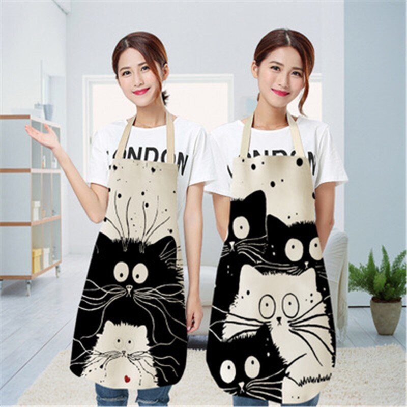 Cat Print Cooking Kitchen Apron