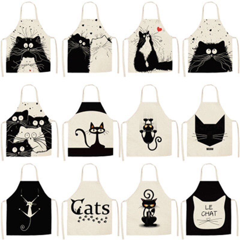 Cat Print Cooking Kitchen Apron