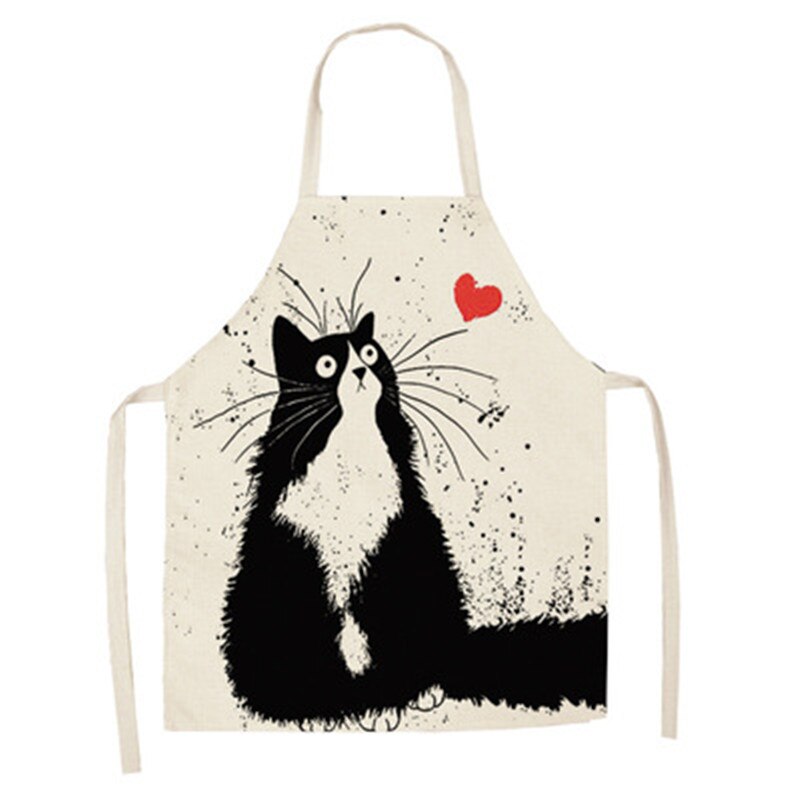 Cat Print Cooking Kitchen Apron